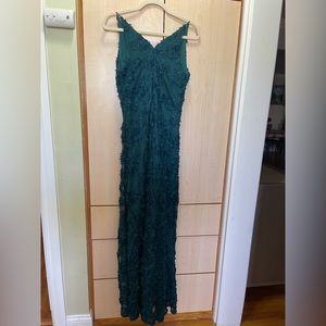 Xscape Womens Floral Lace Gown Dress Green size 8P